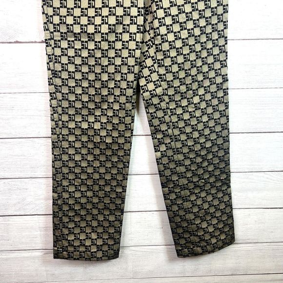 St. John Sport Essentials Vintage Y2K Beige Black Monogram Print High Waisted 2 - Picture 5 of 10